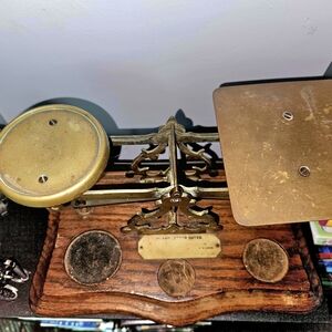 Vintage Brass Victorian Era Postage Scale